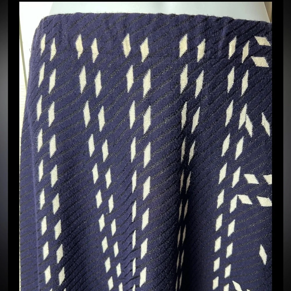 NIC + ZOE Sweater Skirt Falling Star Flare PullOn Navy Blue White